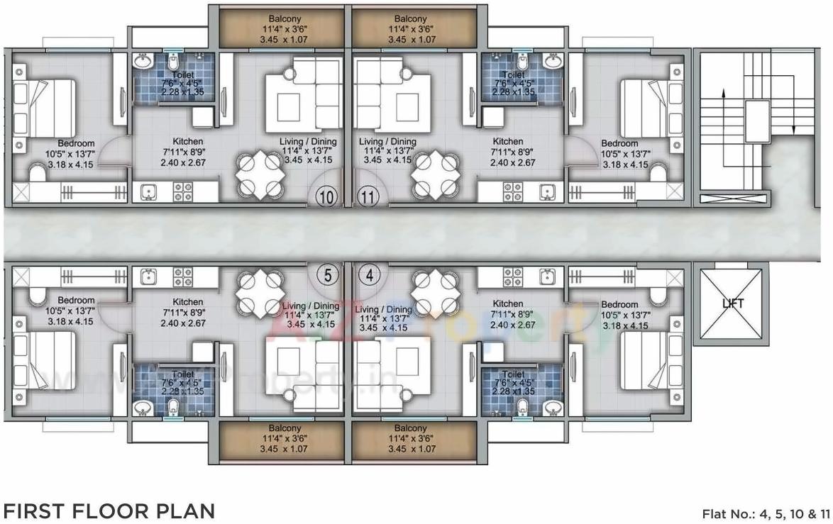 Layout of real estate project Vtp One located at Kharadi, Pune, Maharashtra