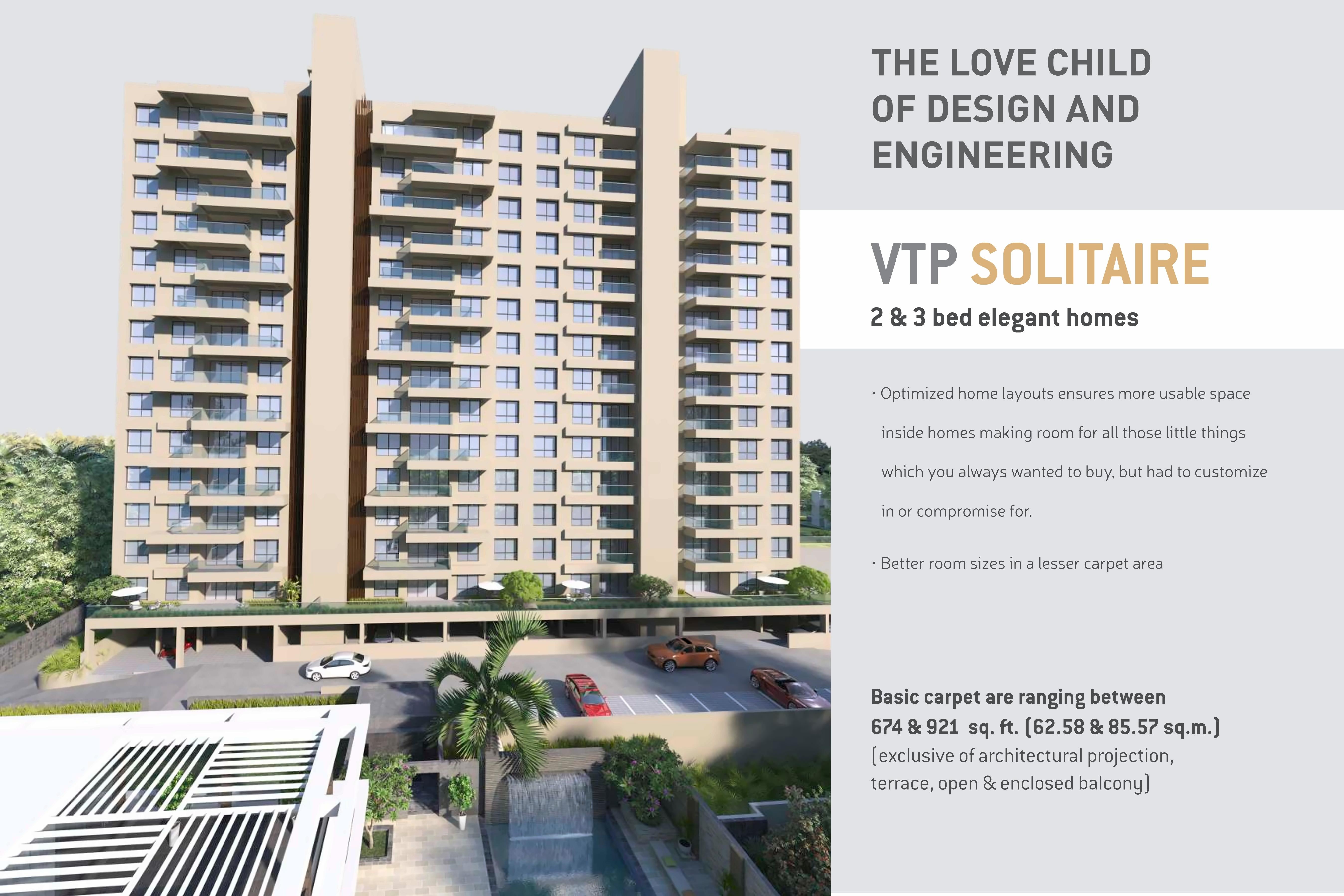 3D Elevation of real estate project Vtp Solitaire Ab located at Vadgaonsheri, Pune, Maharashtra