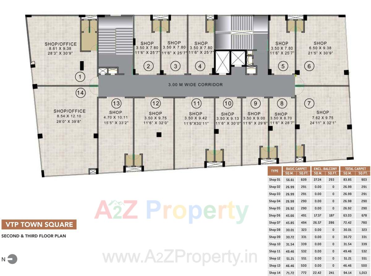 2 3 Flore of real estate project Vtp Townsquare located at Mahalunge, Pune, Maharashtra