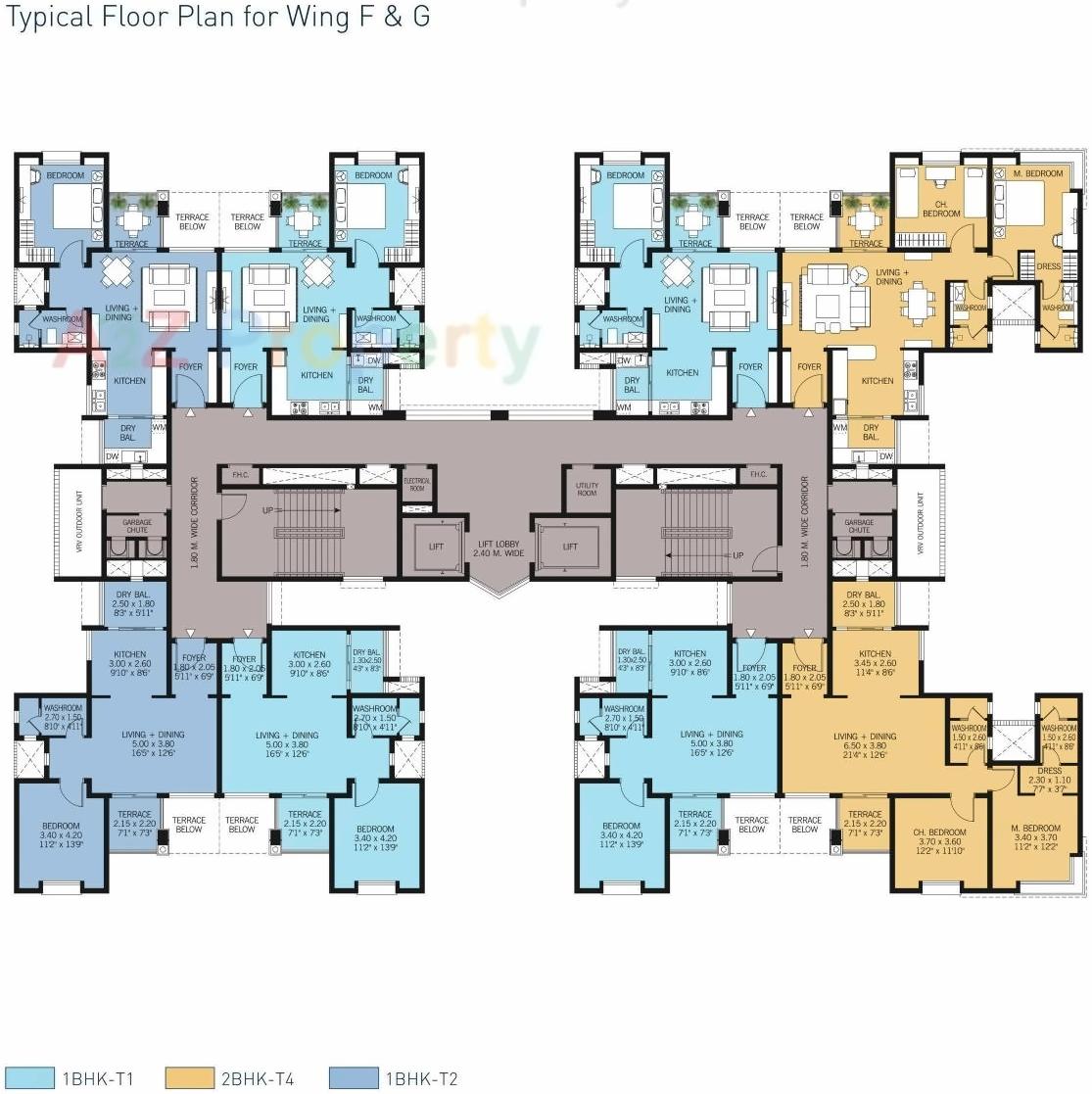 Layout of real estate project Waterfall Residence located at Haveli, Pune, Maharashtra
