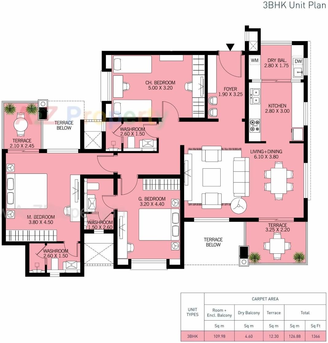 Layout of real estate project Waterfall Residence located at Haveli, Pune, Maharashtra