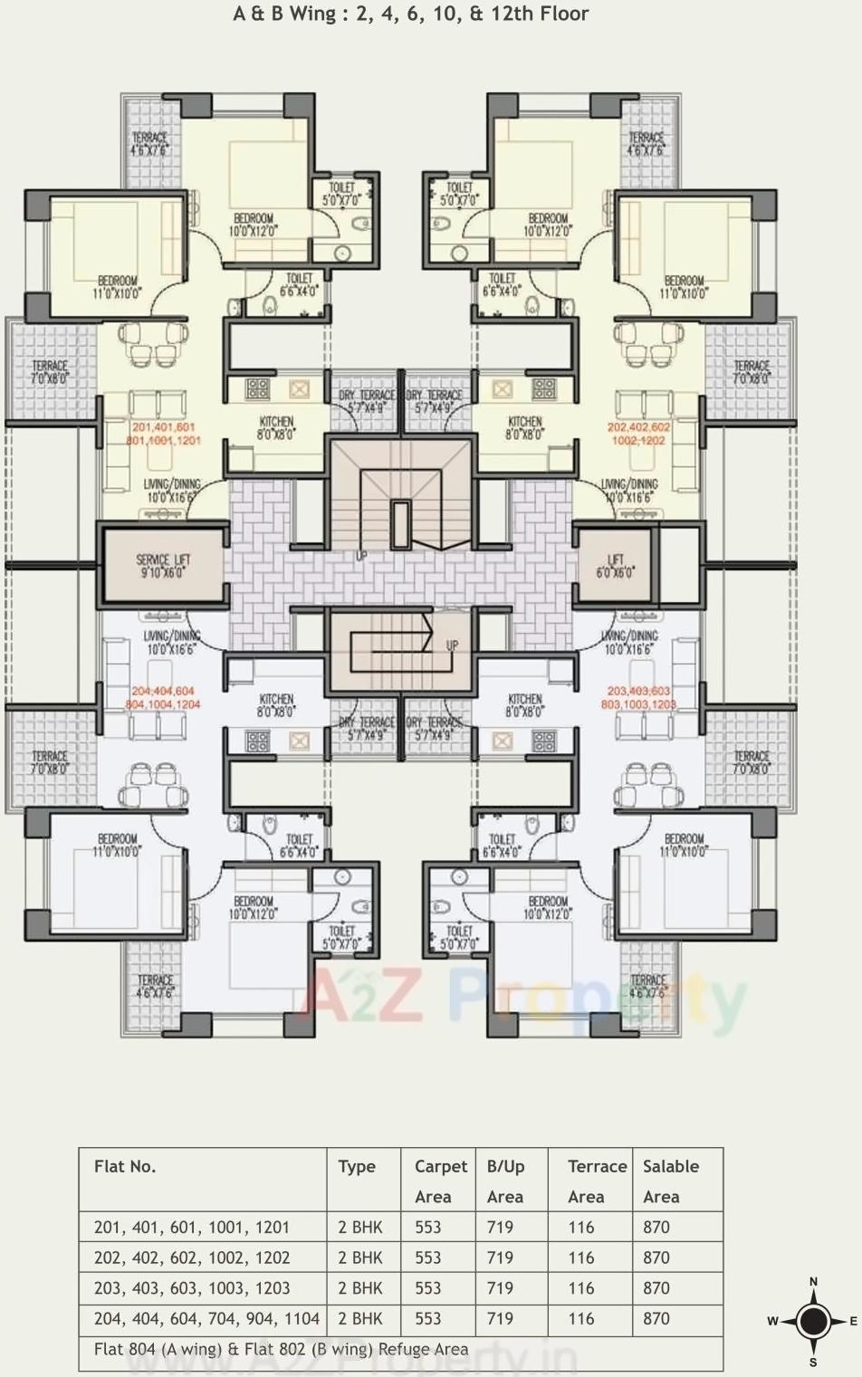 Layout of real estate project West One located at Wakad, Pune, Maharashtra