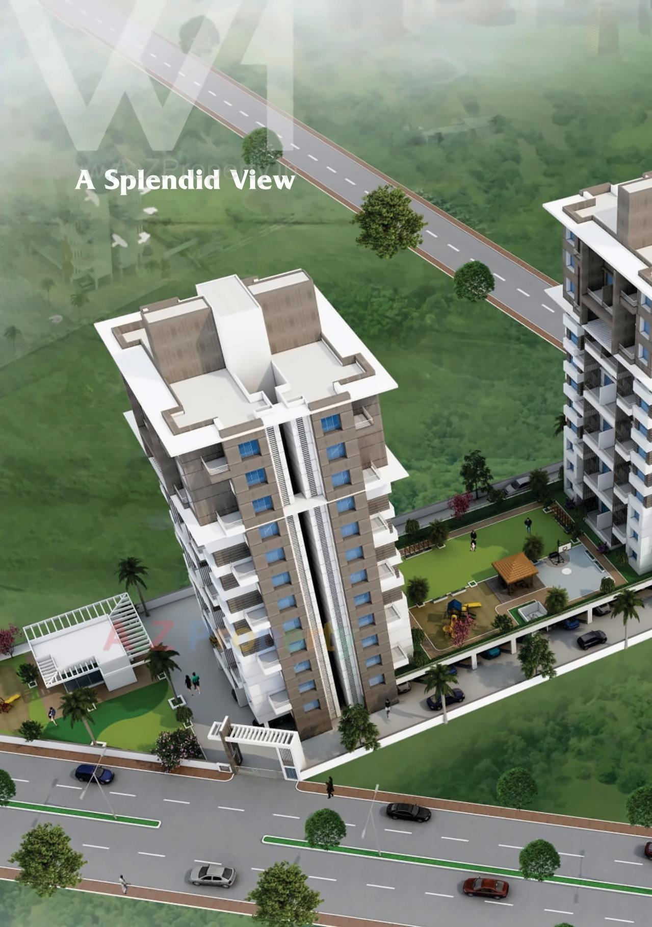 3D Elevation of real estate project West One located at Wakad, Pune, Maharashtra