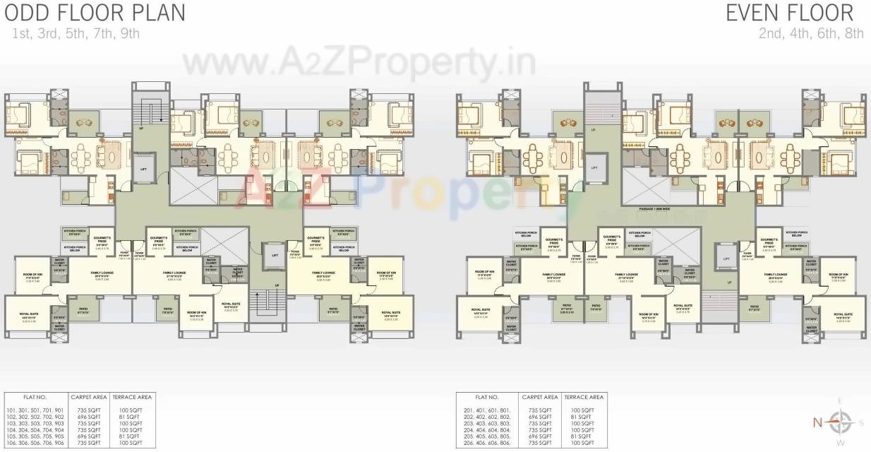 Layout of real estate project Westros located at Baner, Pune, Maharashtra