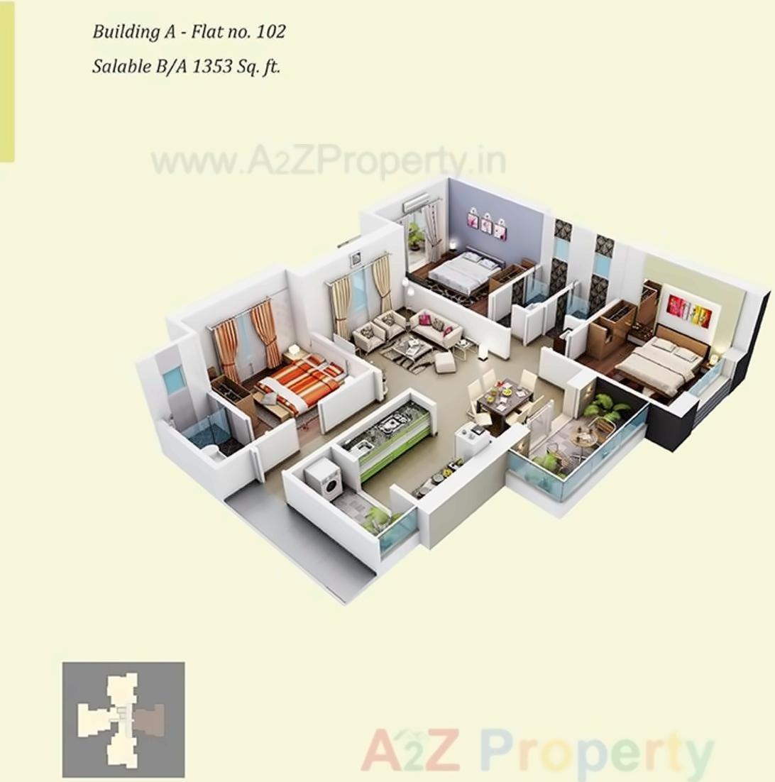 Layout of real estate project Whistling Meadows located at Bhugaon, Pune, Maharashtra