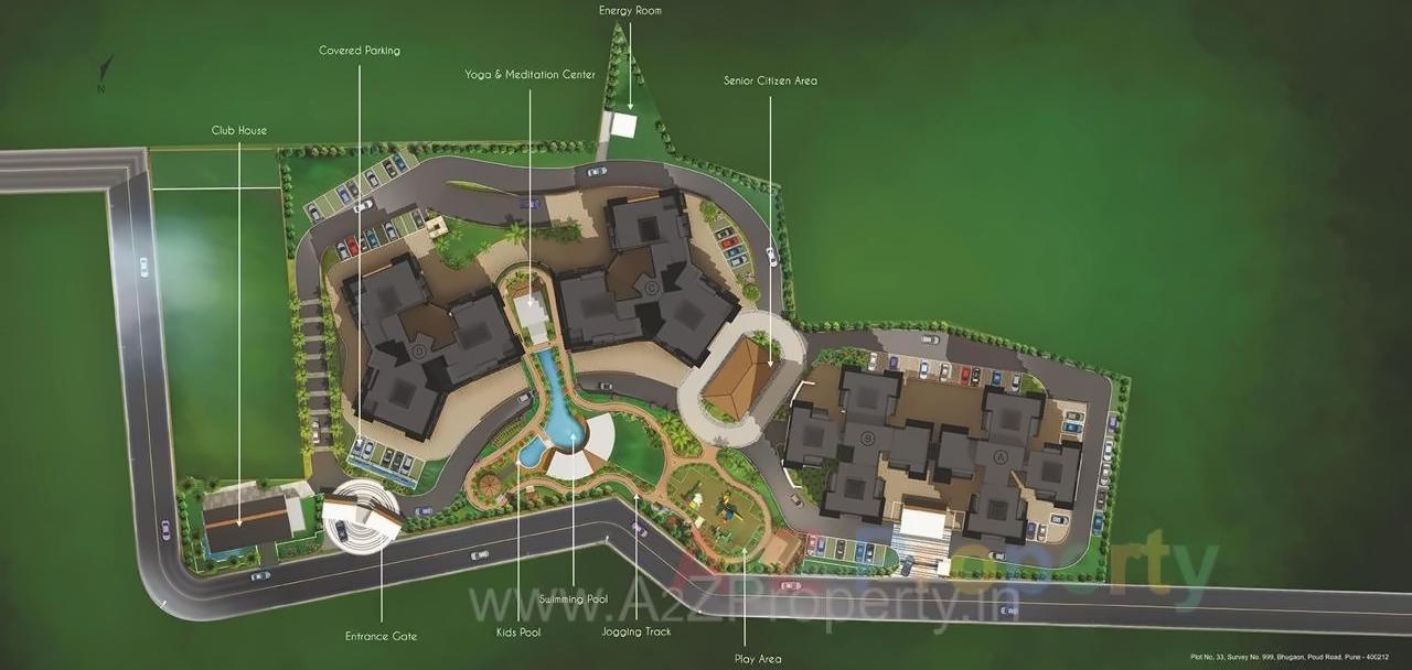 3D Elevation of real estate project Whistling Meadows located at Bhugaon, Pune, Maharashtra
