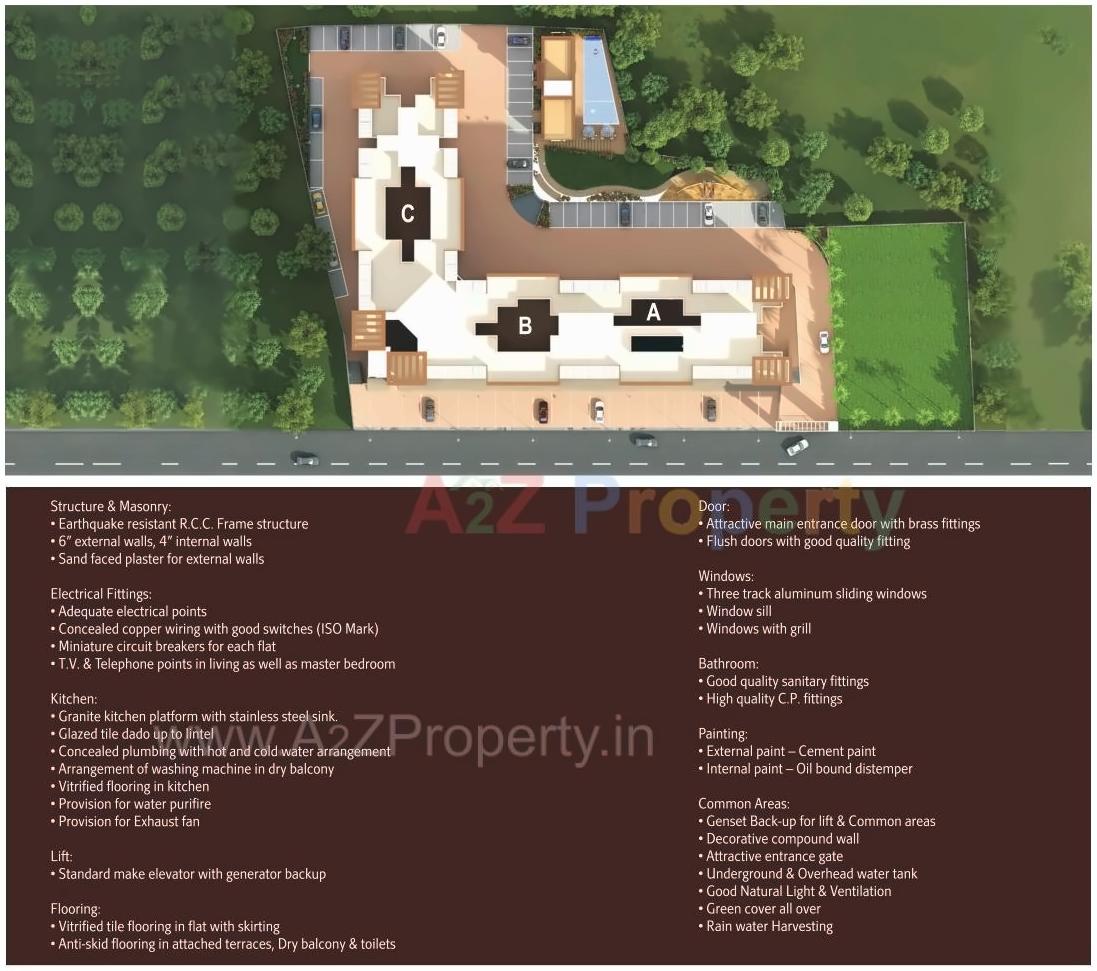 Layout of real estate project Whistling Winds located at Pisoli, Pune, Maharashtra
