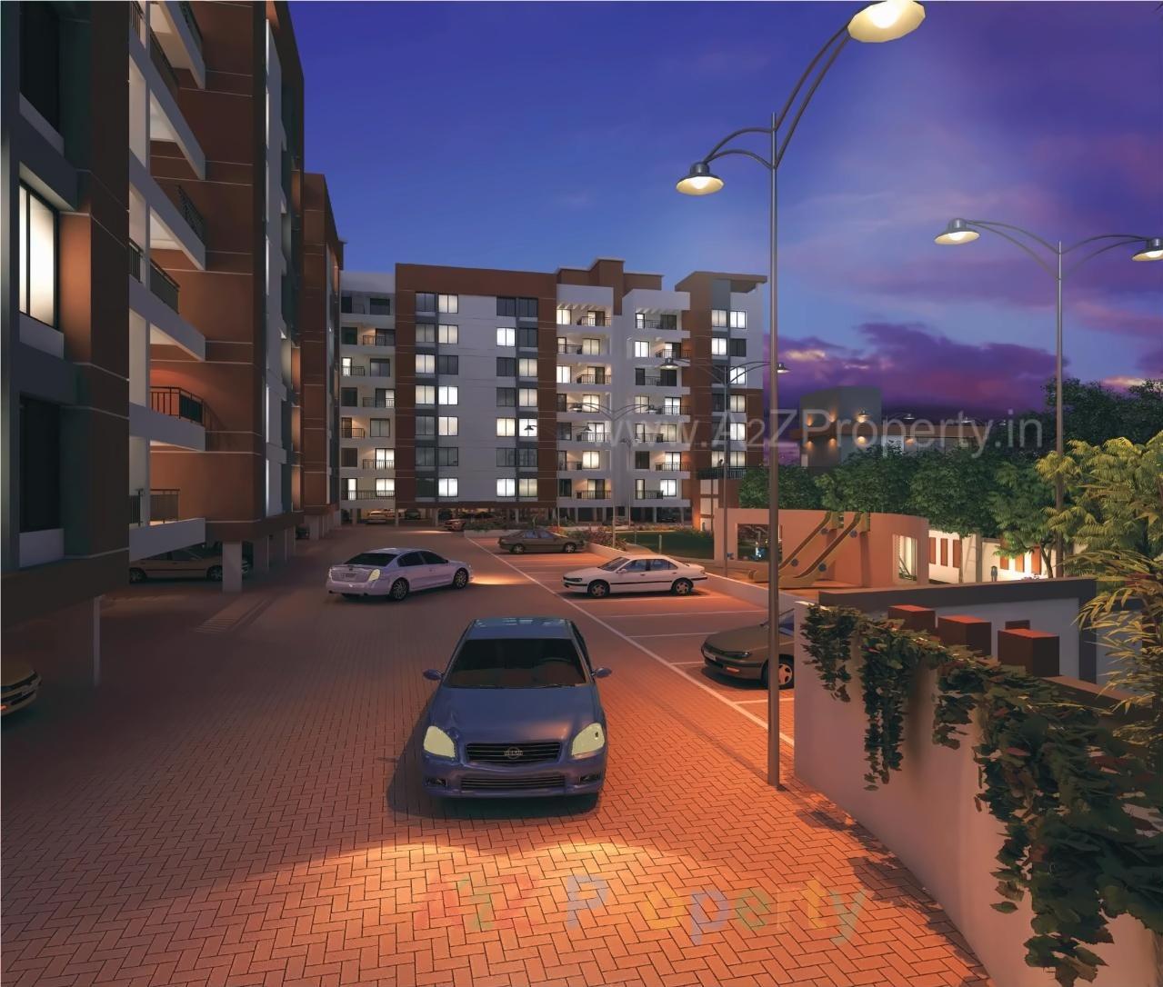 3D Elevation of real estate project Whistling Winds located at Pisoli, Pune, Maharashtra