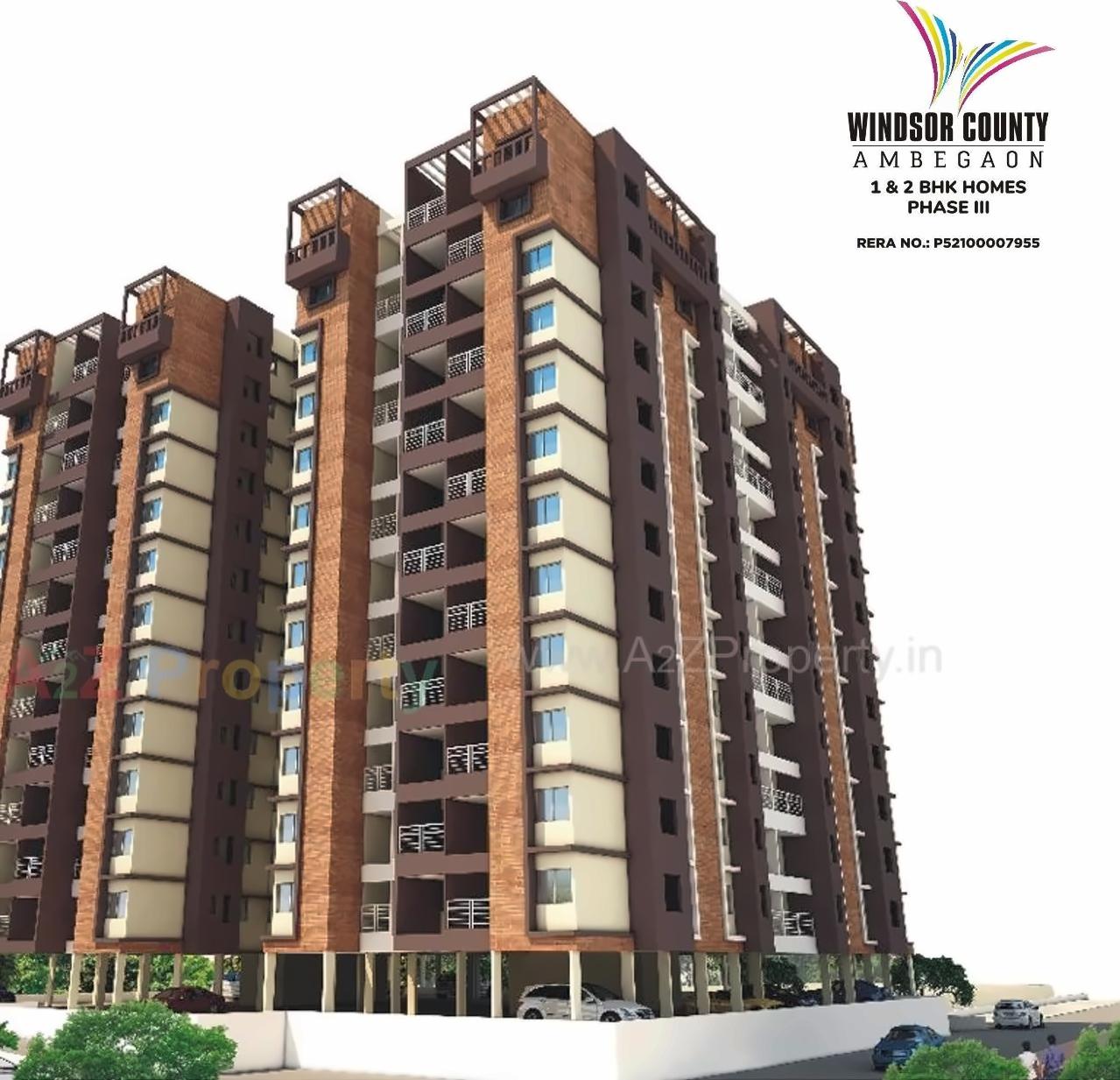 3D Elevation of real estate project Windsor County located at Parvati, Pune, Maharashtra