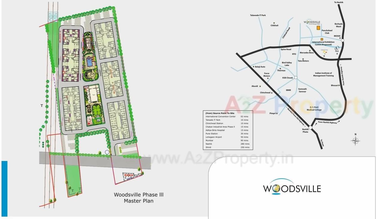 Layout of real estate project Woodsville Cluster located at Pimpri-chinchawad-m-corp, Pune, Maharashtra