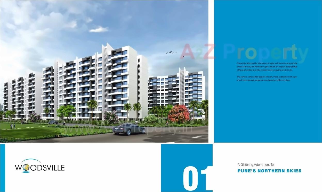 3D Elevation of real estate project Woodsville Cluster located at Pimpri-chinchawad-m-corp, Pune, Maharashtra