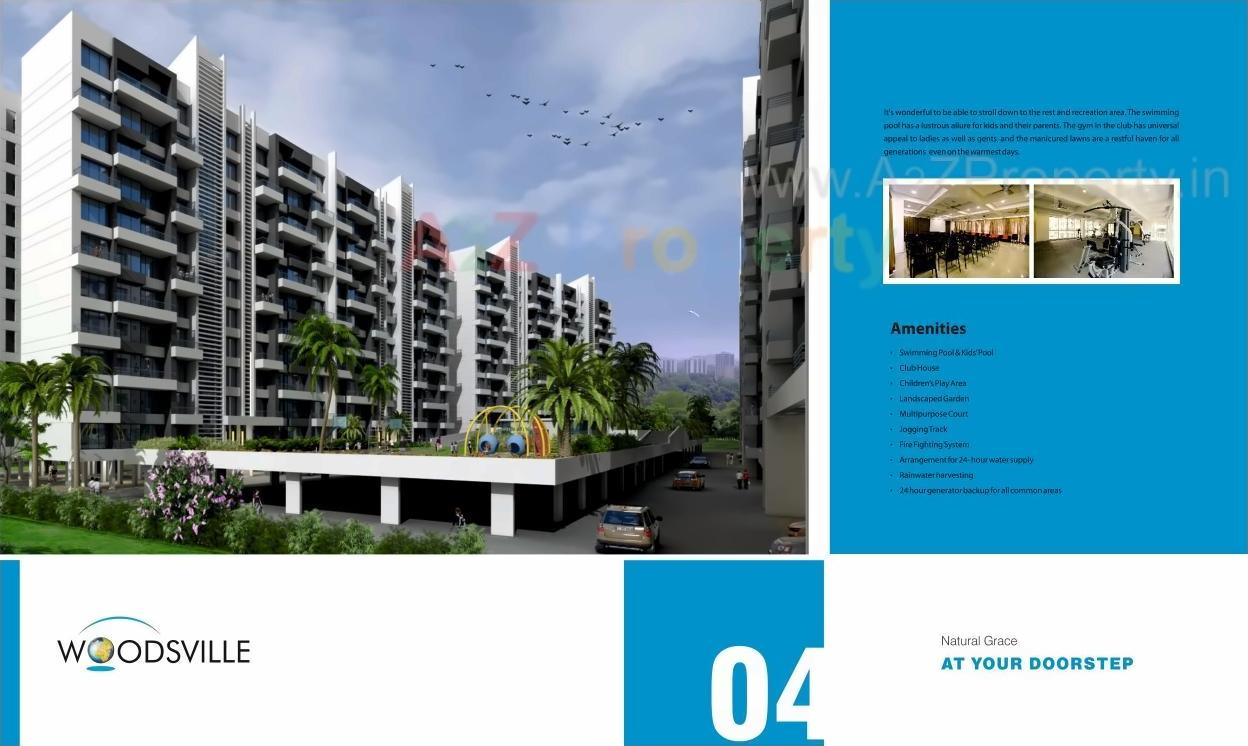 3D Elevation of real estate project Woodsville Cluster located at Pimpri-chinchawad-m-corp, Pune, Maharashtra