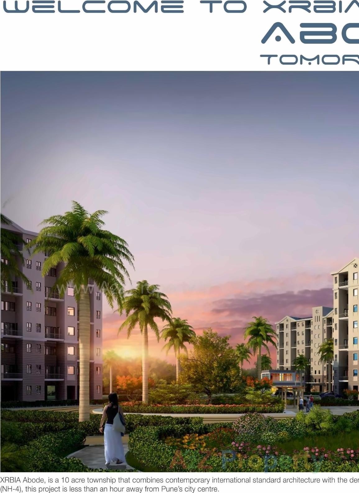 3D Elevation of real estate project Xrbia Abode located at Jambhul, Pune, Maharashtra