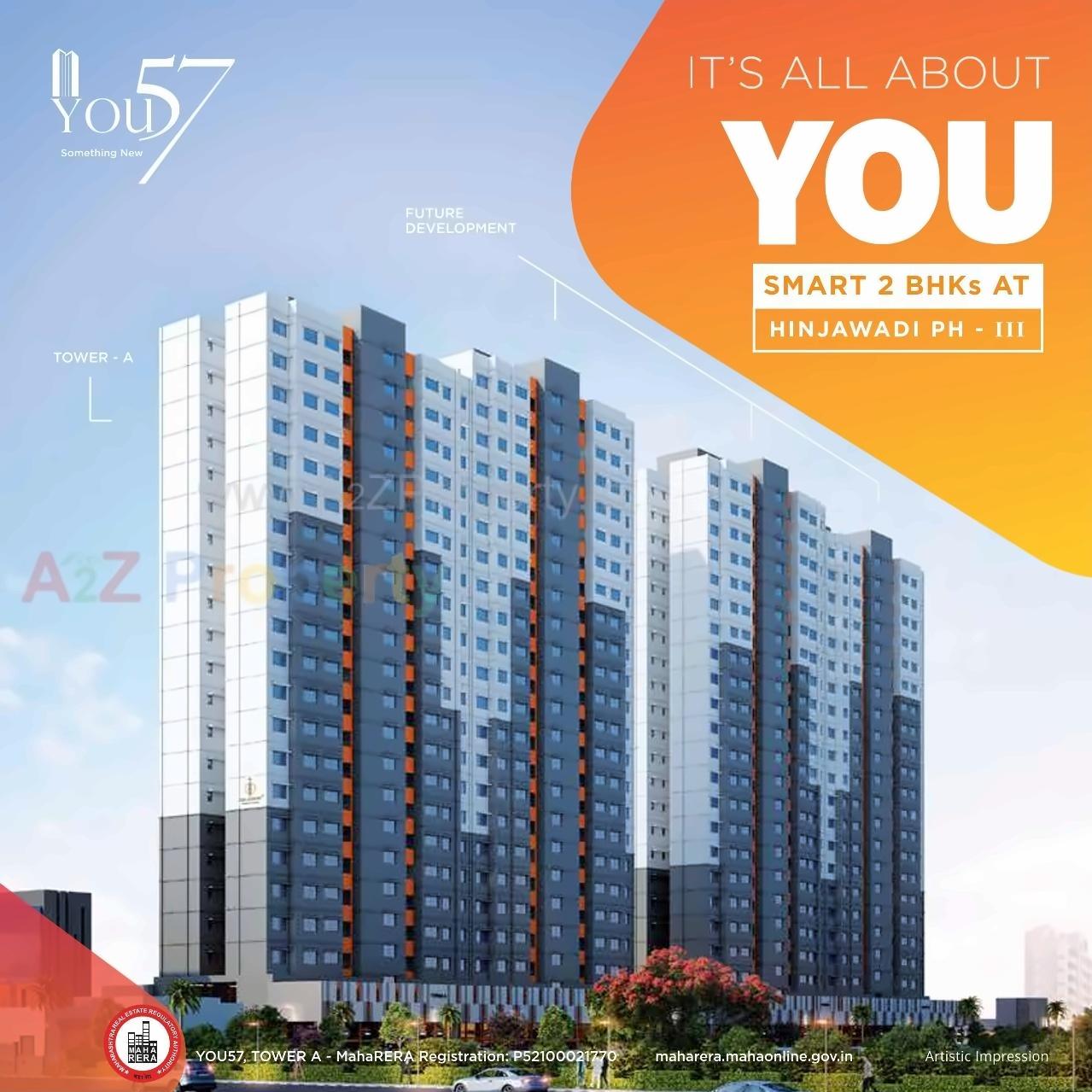 3D Elevation of real estate project You57 Tower located at Man, Pune, Maharashtra