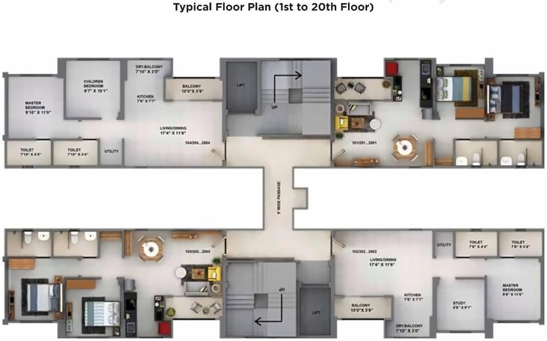Layout of real estate project You57 Tower located at Man, Pune, Maharashtra