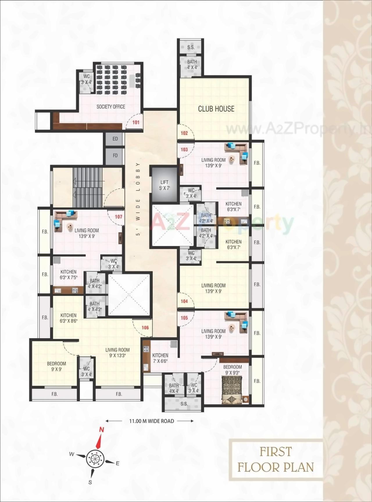 Layout of real estate project Aangan Villa located at Bokadvira, Raigarh, Maharashtra