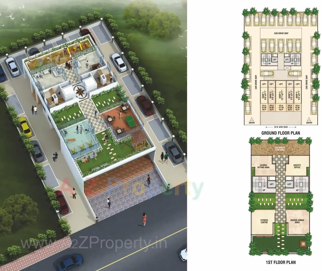 Layout of real estate project Aatmay Elixir located at Ulawe, Raigarh, Maharashtra