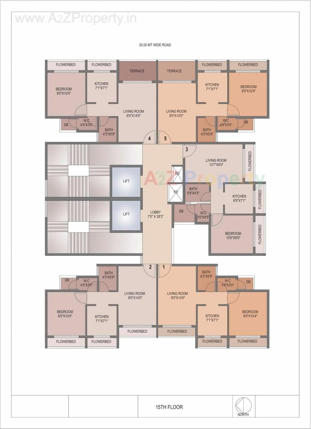 Layout of real estate project Akshar Edeania located at Bokadvira, Raigarh, Maharashtra