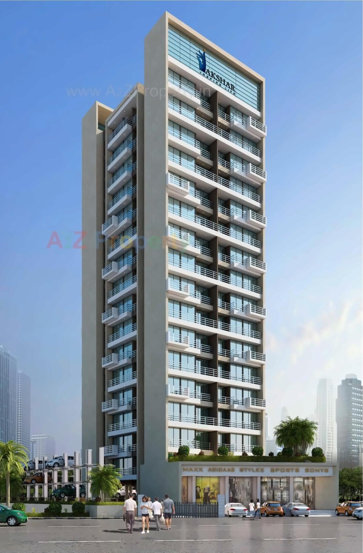 3D Elevation of real estate project Akshar Edeania located at Bokadvira, Raigarh, Maharashtra