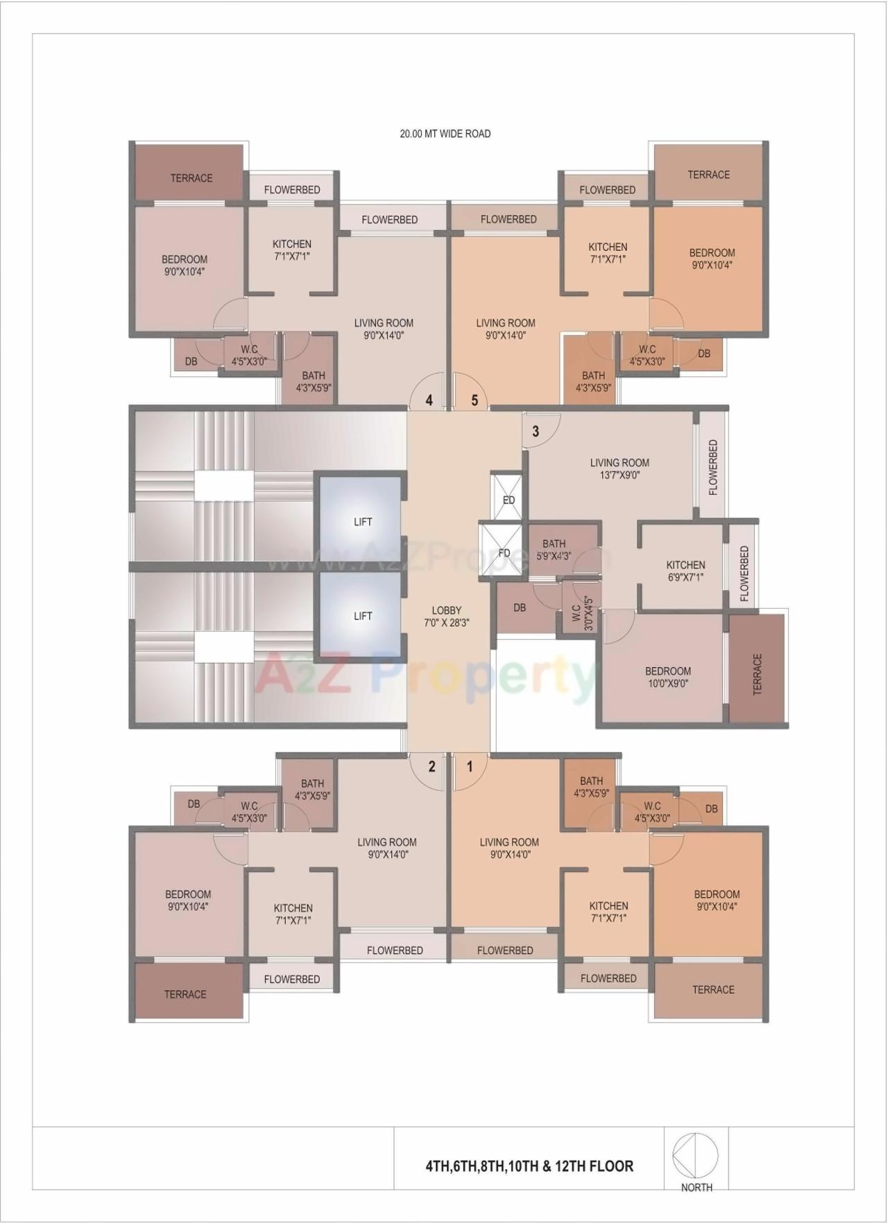 Layout of real estate project Akshar Edeania located at Bokadvira, Raigarh, Maharashtra