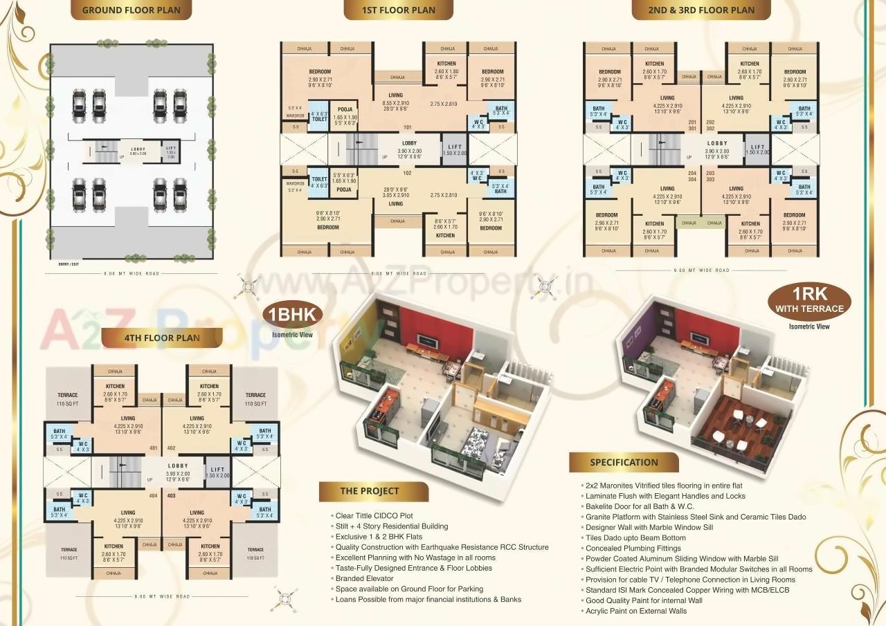 Layout of real estate project Ambika Niwas located at Vadghar-ct, Raigarh, Maharashtra