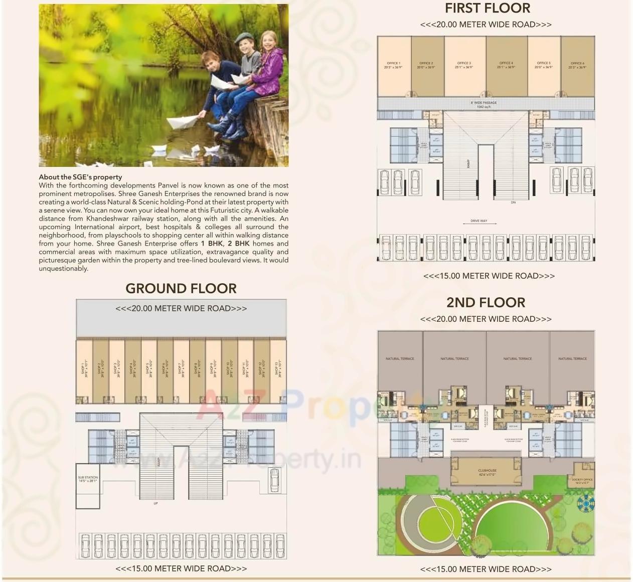 Layout of real estate project Amrut Garden located at Kamothe, Raigarh, Maharashtra