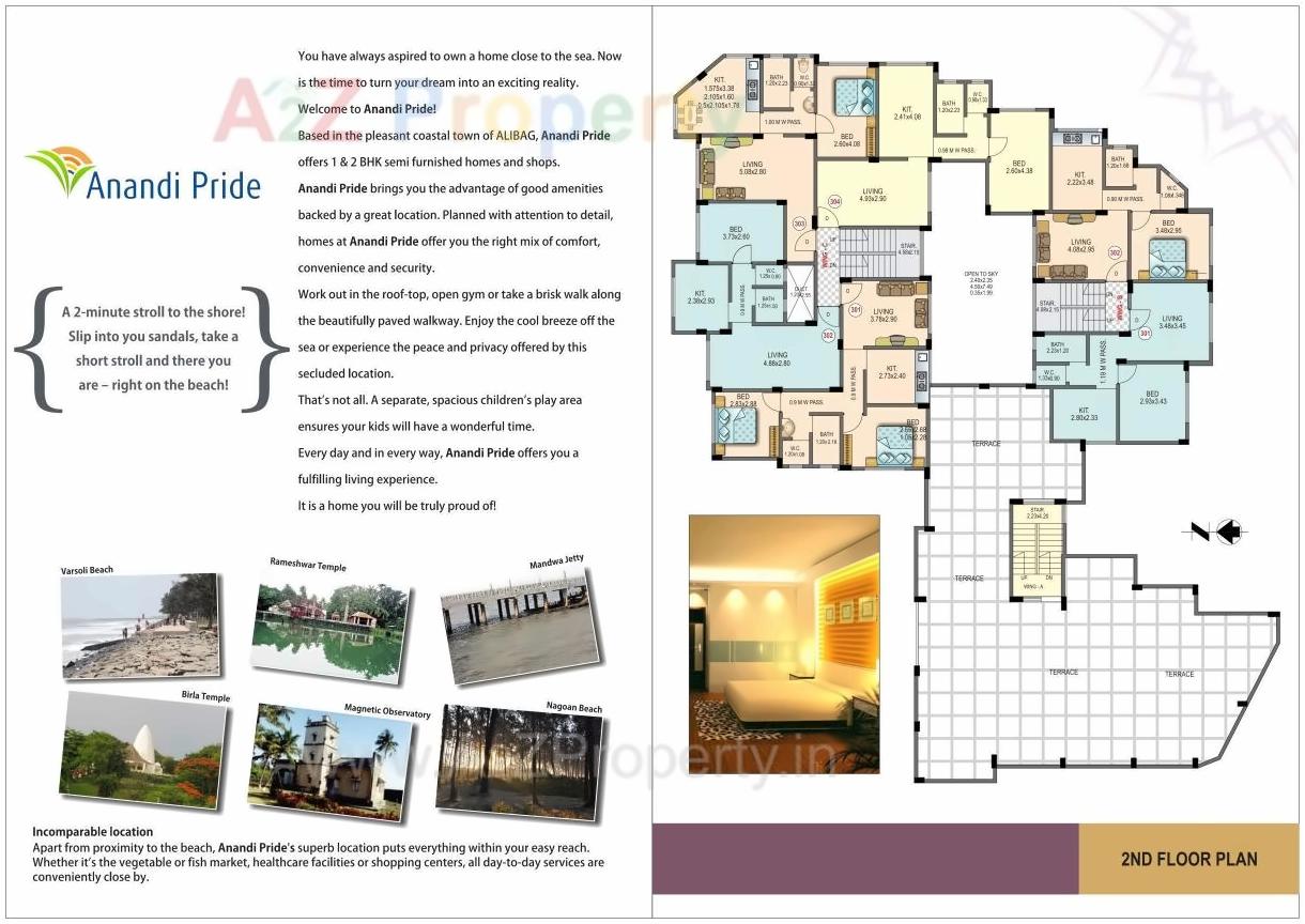 Layout of real estate project Anandi Pride located at Alibag, Raigarh, Maharashtra