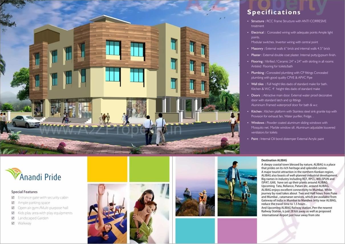 3D Elevation of real estate project Anandi Pride located at Alibag, Raigarh, Maharashtra