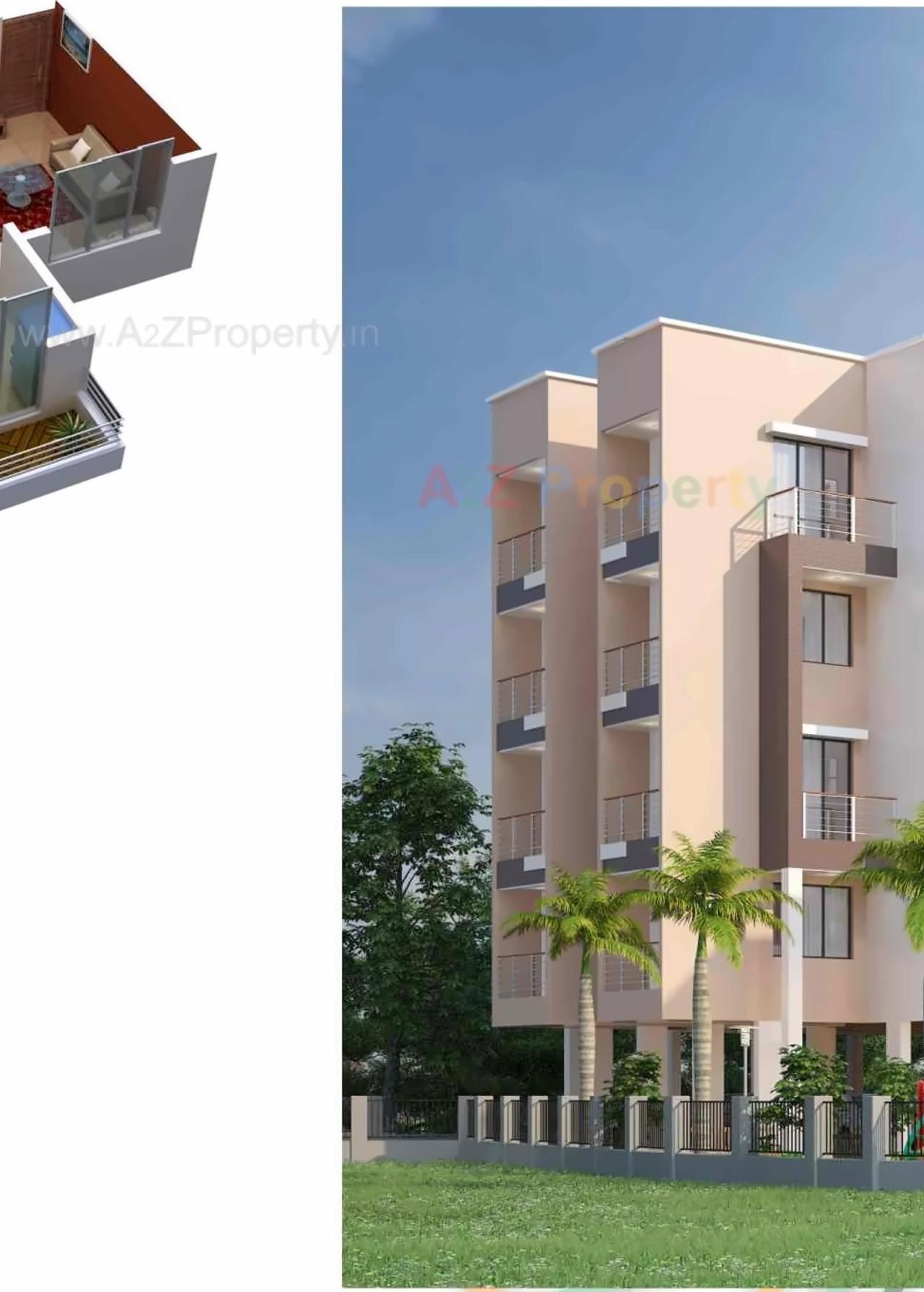 3D Elevation of real estate project Anant Sakshi located at Devad, Raigarh, Maharashtra