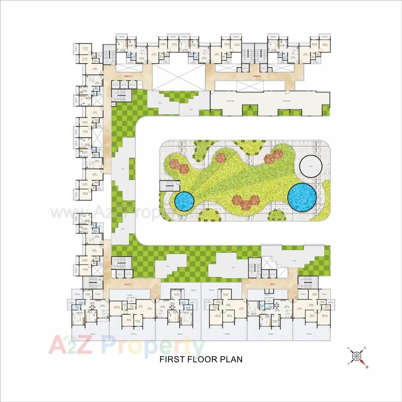 Layout of real estate project Aramus Complex located at Ulawe, Raigarh, Maharashtra