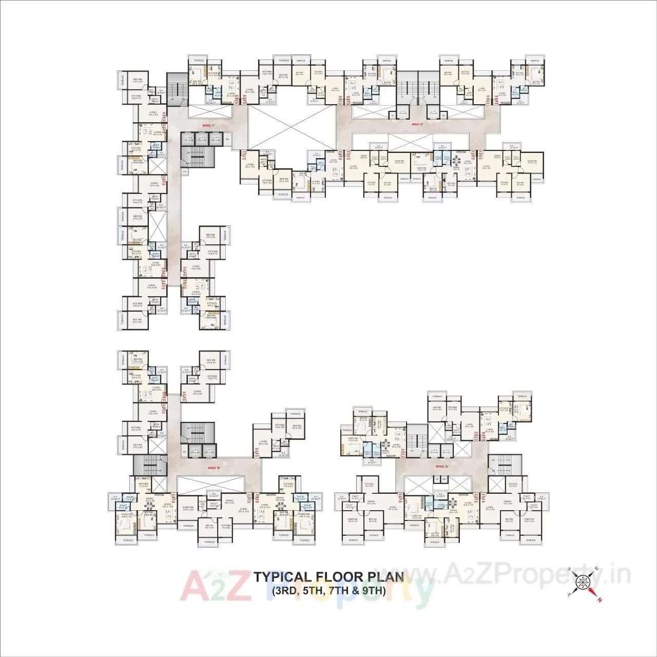 Layout of real estate project Aramus Complex located at Ulawe, Raigarh, Maharashtra