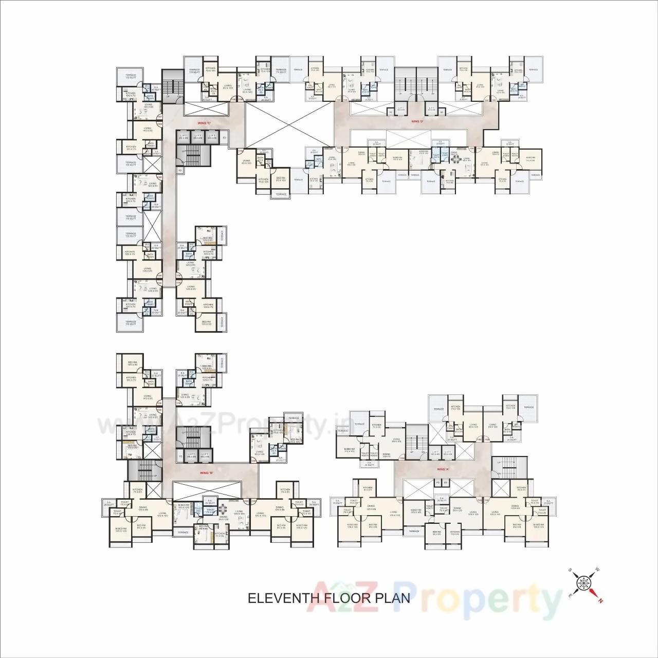 Layout of real estate project Aramus Complex located at Ulawe, Raigarh, Maharashtra