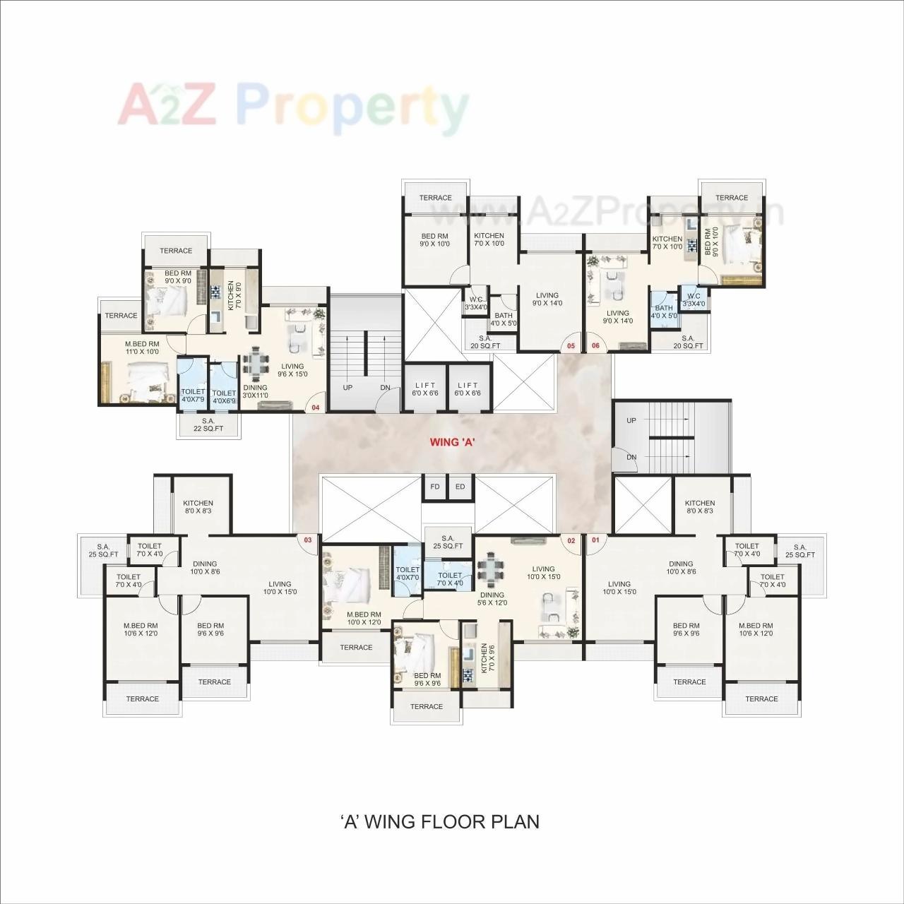 Layout of real estate project Aramus Complex located at Ulawe, Raigarh, Maharashtra