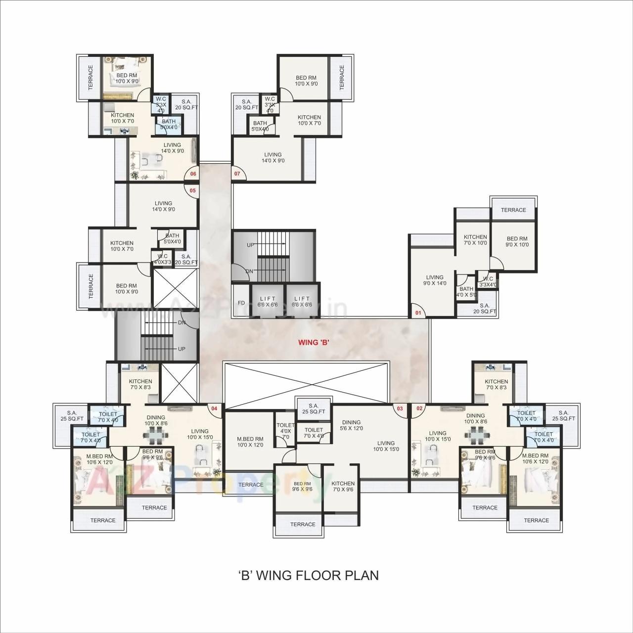 Layout of real estate project Aramus Complex located at Ulawe, Raigarh, Maharashtra