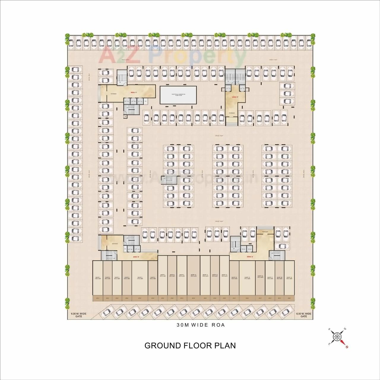Layout of real estate project Aramus Complex located at Ulawe, Raigarh, Maharashtra