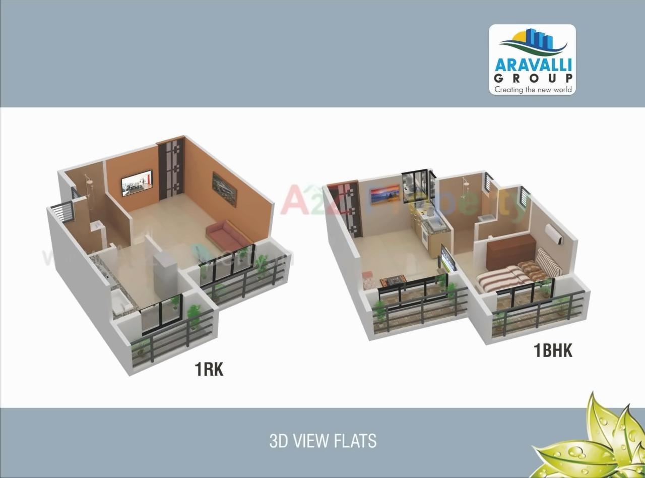 Layout of real estate project Aravalli Sankul located at Bandhiwali, Raigarh, Maharashtra