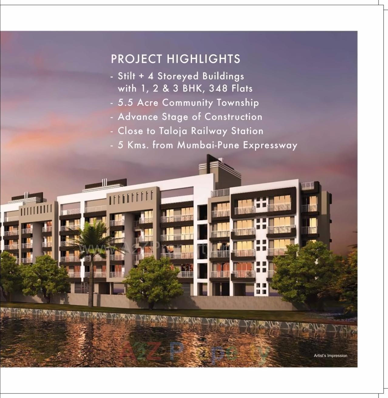 3D Elevation of real estate project Arihant Anaika located at Koyana-velhe, Raigarh, Maharashtra