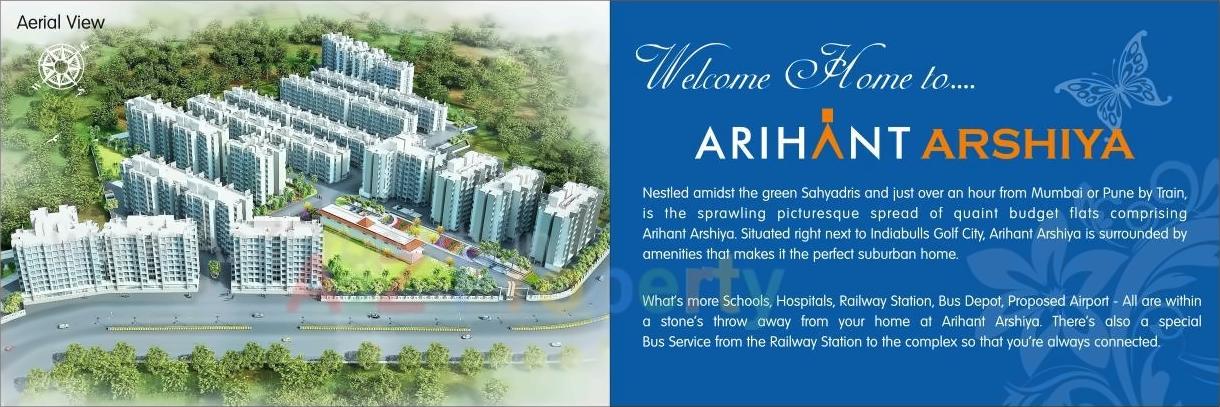 3D Elevation of real estate project Arihant Arshiya located at Dahivali-tarf-boreti, Raigarh, Maharashtra