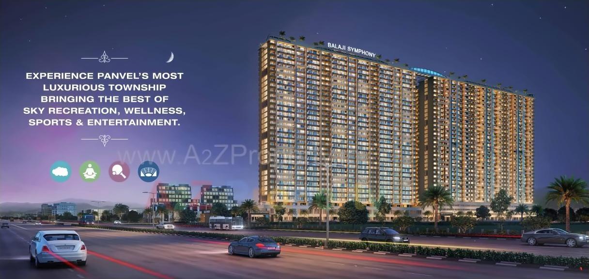 3D Elevation of real estate project Balaji Symphony located at Shilottar-raichur, Raigarh, Maharashtra