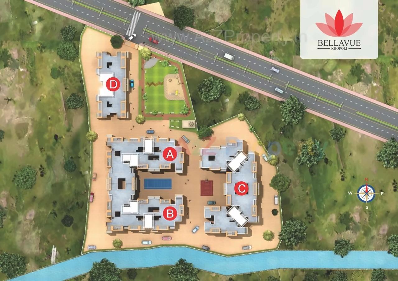 Layout of real estate project Bellavue located at Khopoli, Raigarh, Maharashtra