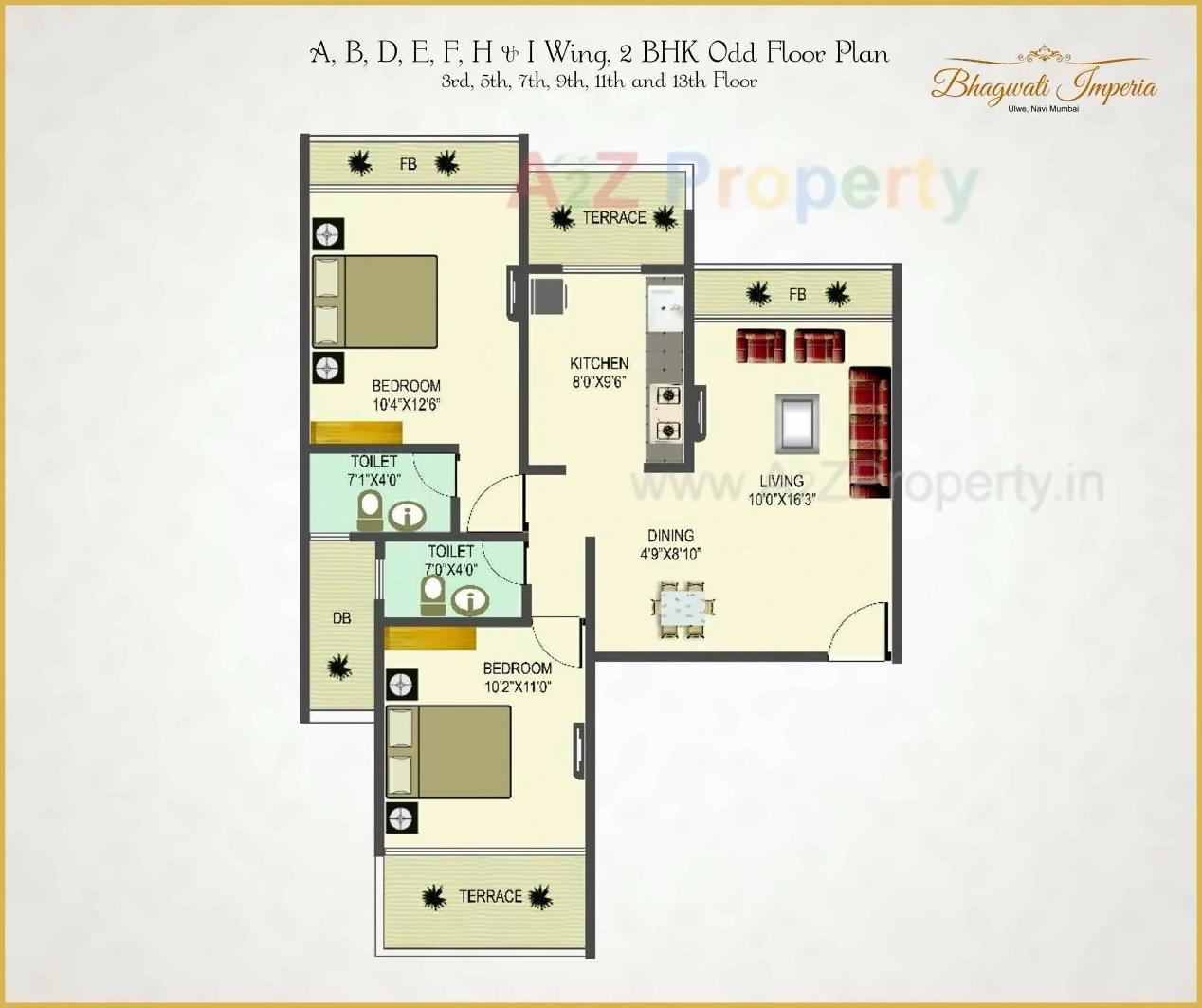 Layout of real estate project Bhagwati Imperia located at Ulawe, Raigarh, Maharashtra