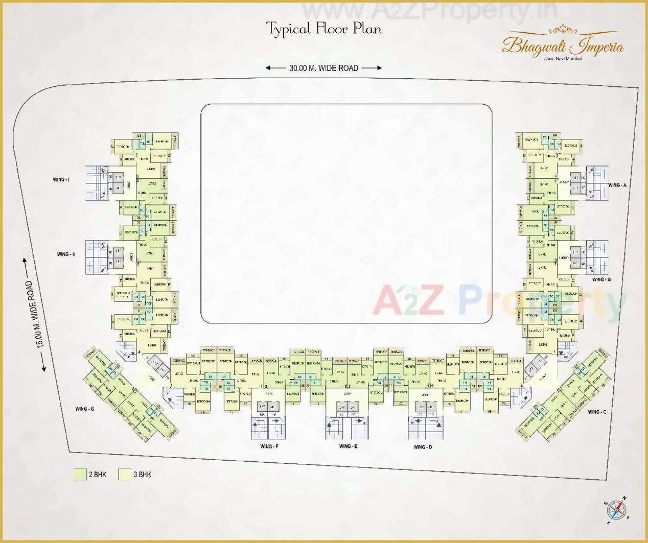 Layout of real estate project Bhagwati Imperia located at Ulawe, Raigarh, Maharashtra