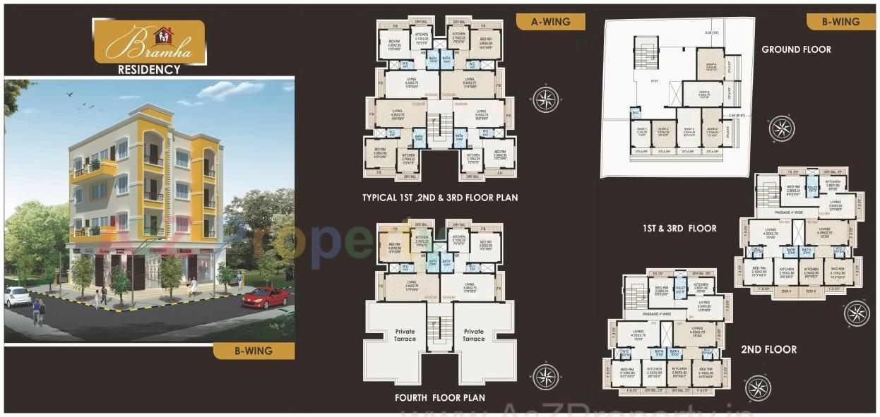 Layout of real estate project Bramha Residency located at Mamdapur, Raigarh, Maharashtra