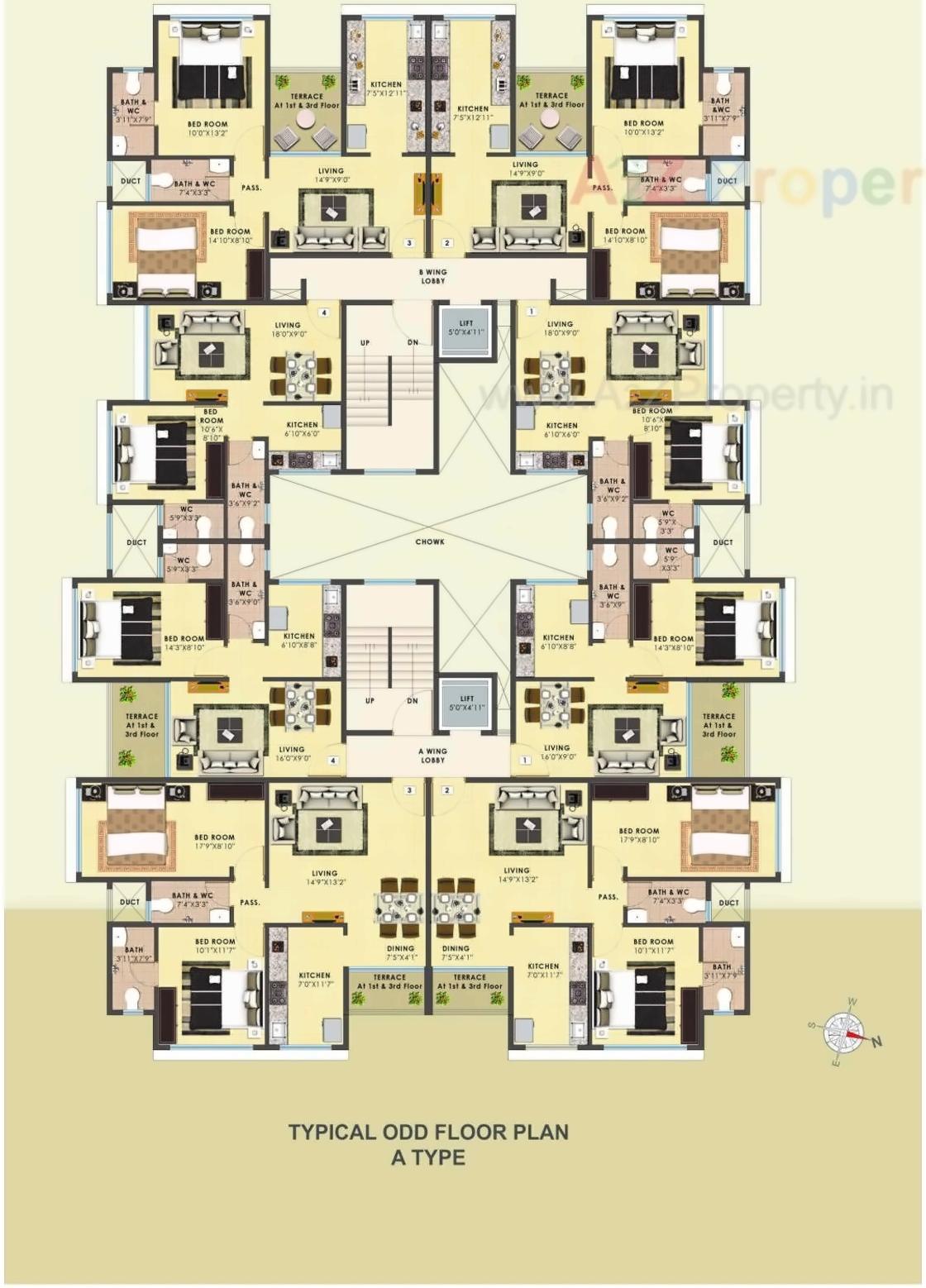 Layout of real estate project Choice Ambe Smruti located at Rees, Raigarh, Maharashtra