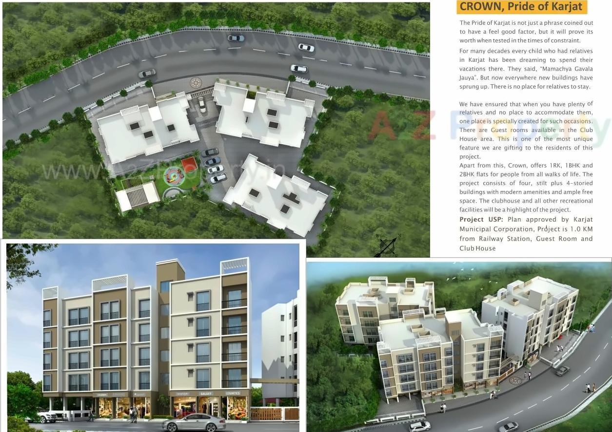 3D Elevation of real estate project Crown located at Karjat, Raigarh, Maharashtra