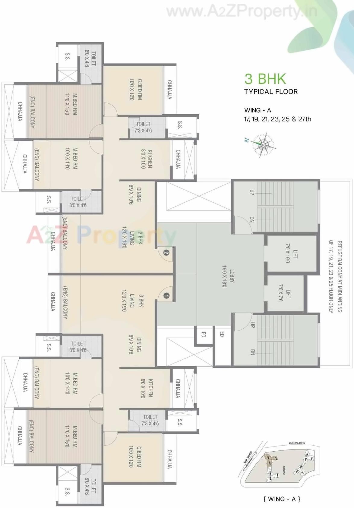 Layout of real estate project Delta Central located at Kharghar, Raigarh, Maharashtra