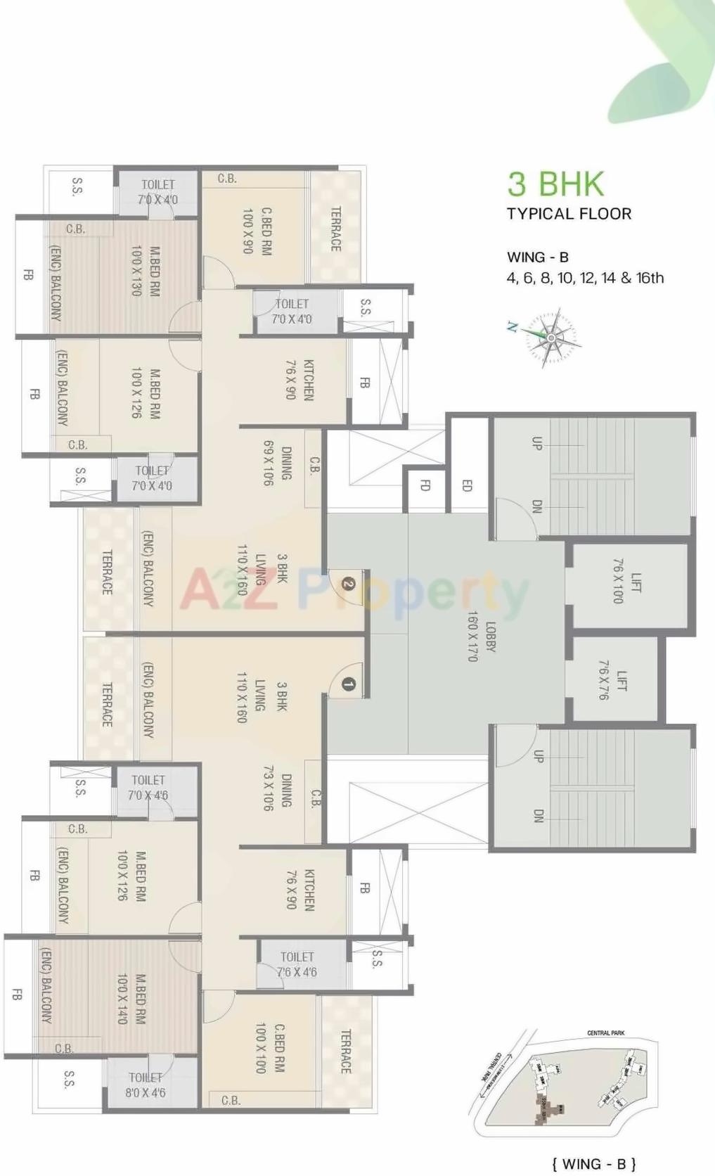 Layout of real estate project Delta Central located at Kharghar, Raigarh, Maharashtra