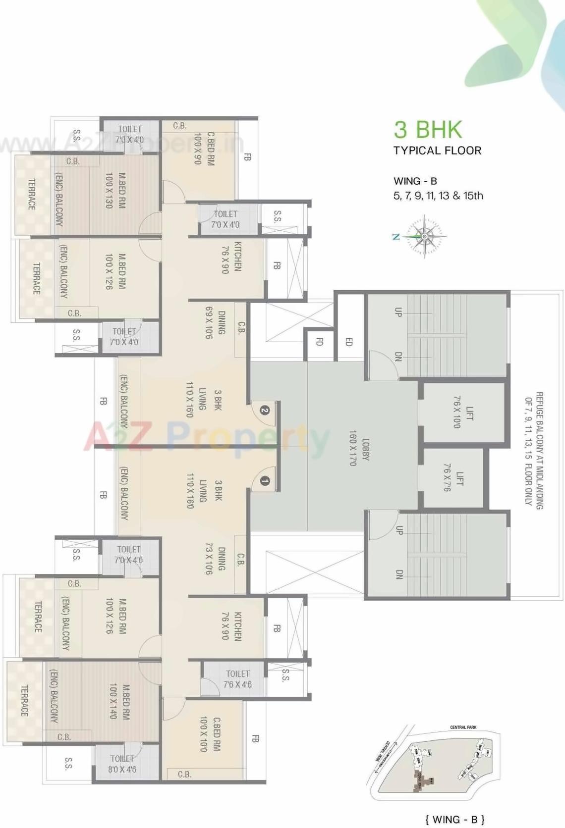 Layout of real estate project Delta Central located at Kharghar, Raigarh, Maharashtra