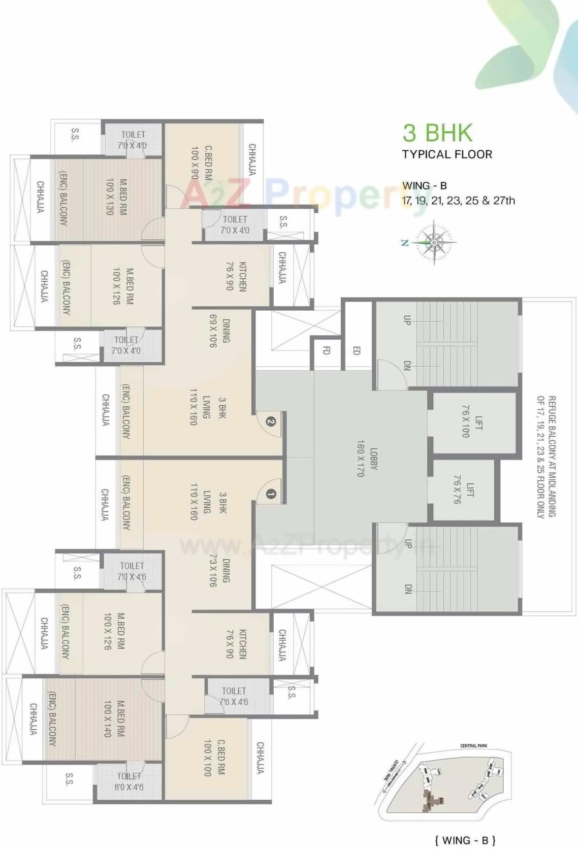 Layout of real estate project Delta Central located at Kharghar, Raigarh, Maharashtra