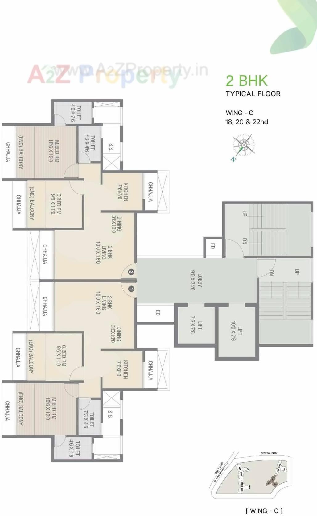 Layout of real estate project Delta Central located at Kharghar, Raigarh, Maharashtra